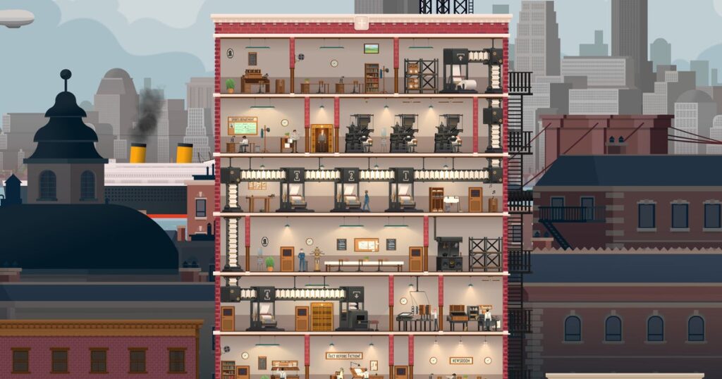 News Tower lets you manage a newspaper in 1930s New York, and there's a demo