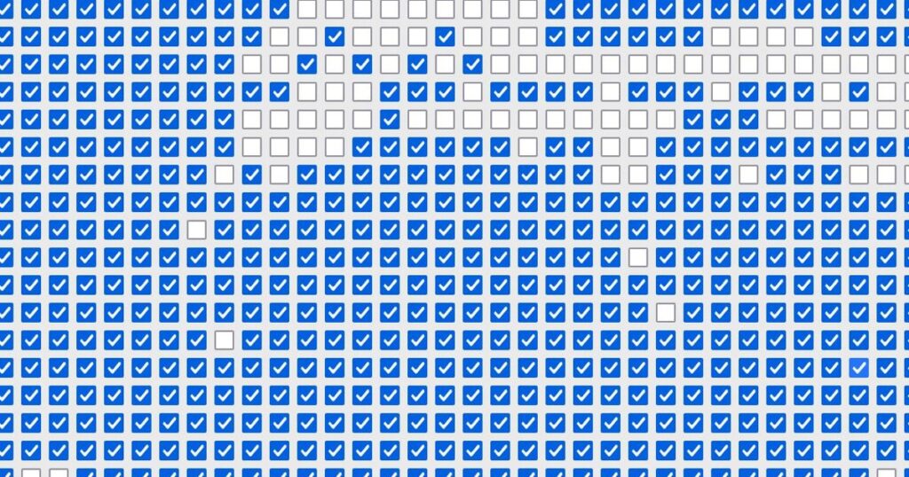 One Million Checkboxes players hid binary, QR codes and rickrolls among the boxes during its two week war