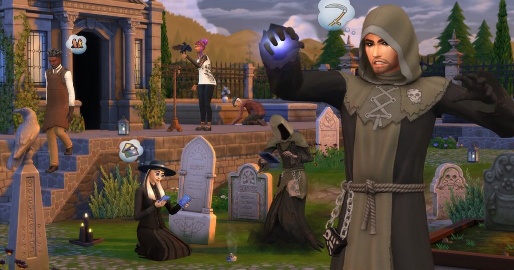 The Sims 4 is chucking out the bat signal to cottagecore psychopaths with a Halloween expansion that'll let you work as a grim reaper